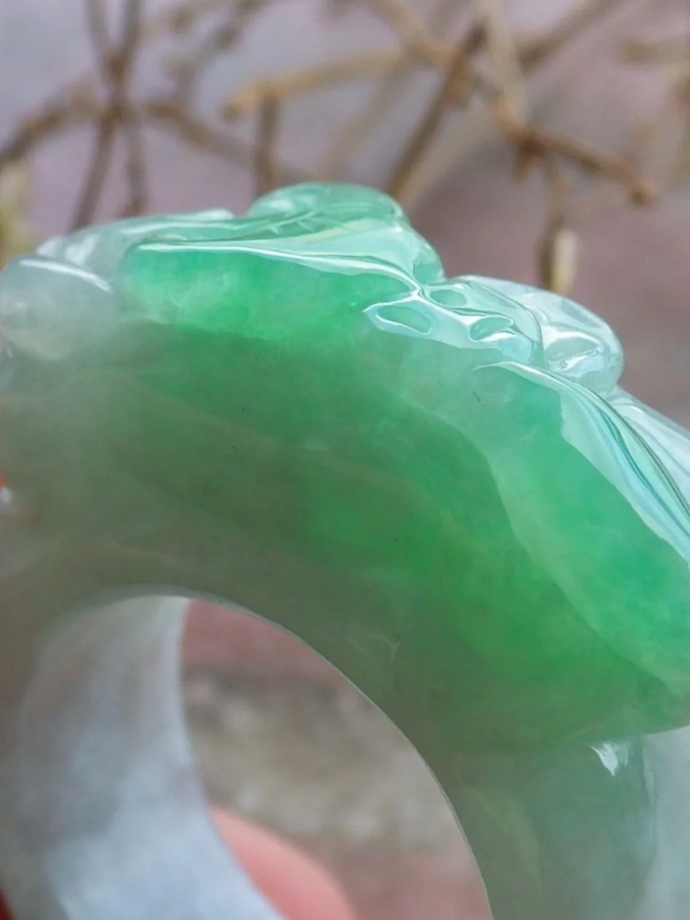 Certified Natural Myanmar Burma A JADE Jadeite Dragon Pi Xiu Ring US 12.75